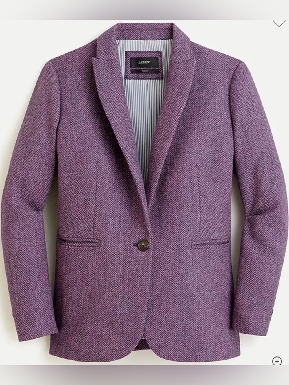J.Crew Parke Blazer Purple Herringbone English Wool Englands Moon Mill 6 $248